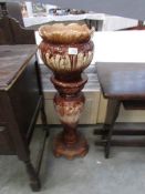 A jardiniere on stand