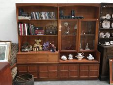 2 teak display units