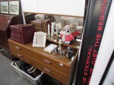 A mirrored sideboard