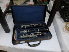 A cased clarinet