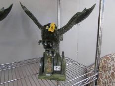 A large carved stone eagle