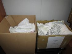 2 large boxes of linen