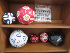 A quantity of collectable footballs including Fifa world cup Brazil 2014 with badges
