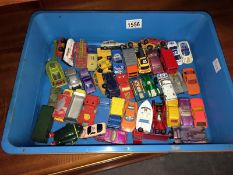 A tray of die-cast cars