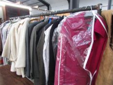 A large quantity of jackets and clothes