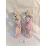 A pair of 19th century bisque figures