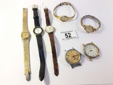 A mixed lot of wristwatches including Seiko, Rotary etc