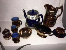 11 pieces of Lustre ware including Beswick, some a/f