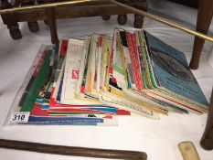 A good collection of football programmes for many teams from mid 1950's to mid 1960's together