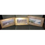 3 framed and glazed water colours