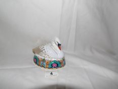 A Royal Crown Derby swan figure