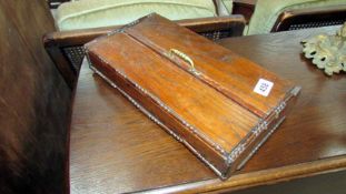 An oak cutlery box