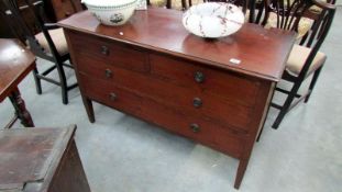 A mahogany inlaid 3 drawer chest