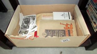 A mixed lot of ephemera including cigar cards, Cornish photo cards, car manual etc