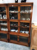 An oak cabinet/bookcase