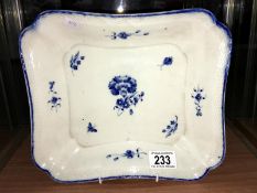 A 19th century blue and white dish