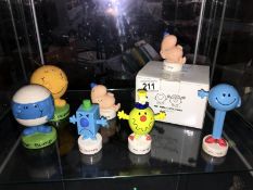 7 Mr Men figures from Wade and John Beswick