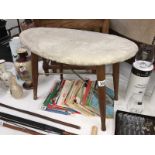 A retro dressing table stool