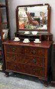 A mahogany dressing table