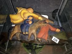 A limited edition plaque by Jean Lamb entitled 'Flight into Egypt', limited edition of 20