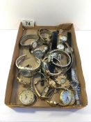 A large quantity of ladies wrist watches including 1960's cocktail watches