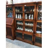 An oak cabinet/bookcase