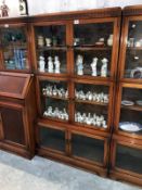 An oak cabinet/bookcase