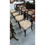 A set of 4 mahogany cabriole leg dining chairs