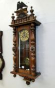 A Victorian mahogany Vienna wall clock