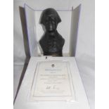 A boxed Wedgwood bust of George Washington
