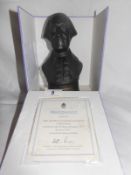 A boxed Wedgwood bust of George Washington