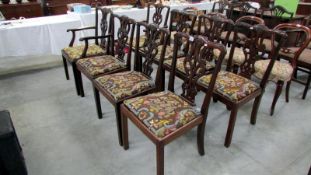 A set of 8 Regency style mahogany dining chairs