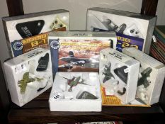 A collection of 7 Atlas edition aeroplanes including Consolidated B24 liberator. Boeing B29 etc