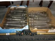 2 boxes of glass oil lamp chimneys