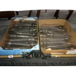 2 boxes of glass oil lamp chimneys