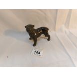 A bronze bull dog