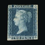 Great Britain - QV (line engraved) : (SG (45)) 1867 PARIS EXHIBITION PROOF 2d blue, plate 9, GB,