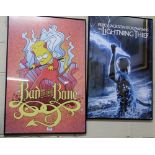 Two large framed posters – Bart Simpson “Bad to the Bone” & Percy Jackson, “The Lightening Thief”.