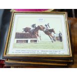 Set 6 Framed Horse Racing Photographs by Bernard Parkinson (Cheltenham Photographer), from the