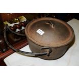 Metal Baker, 10 litre, on 3 feet, with lid and hanging crooks (perfect original condition)