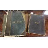 3 large  Victorian Folios – 1) leather bound book of music sheets 2)”Ricordo Di Firenze” 16