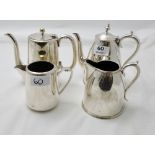 Elkington Plate Teapot and Milk Jug & Hotel Plate Coffee Pot and milk jug (4)