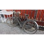 2 Vintage Bicycles, both “Brooks”, with carbide lamps (worn condition)