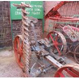 Horse Drawn Mowing Machine, with a single seat, stamped “Ramfords”