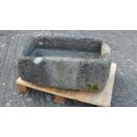 Stone Trough, rectangular shaped, 34” x 19”