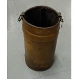 Leather covered Stick Stand, with two carrying handles, 20”h