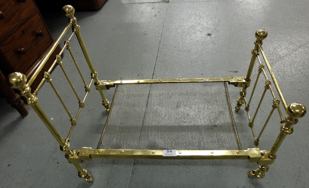 Miniature Victorian style brass bed, with base, 2ftw x 18.5”h - Image 2 of 2