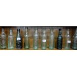 10 clear glass mineral bottles of Irish interest – Dungarvan, Rathdowney, Mountmellick etc