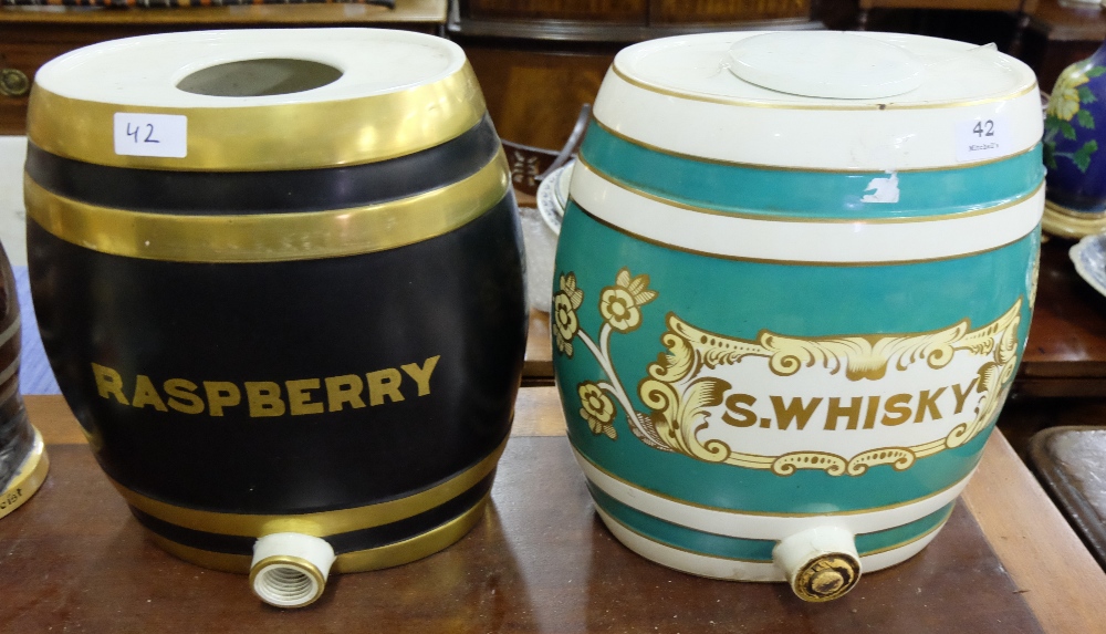 Two Spirit Barrels – 1 “Raspberry”, 1 “S.Whisky” (with a lid) - Image 2 of 2