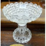 Art Deco Glass Footed Bowl/Centrepiece, 8”h